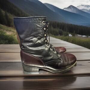 Laredo Vintage Untilitarian 2 Tone Boots Witchy 90s Grunge Made In USA Heritage